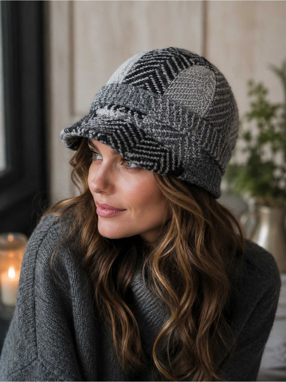 Aran Sweater Market Irish wool patchwork hat
